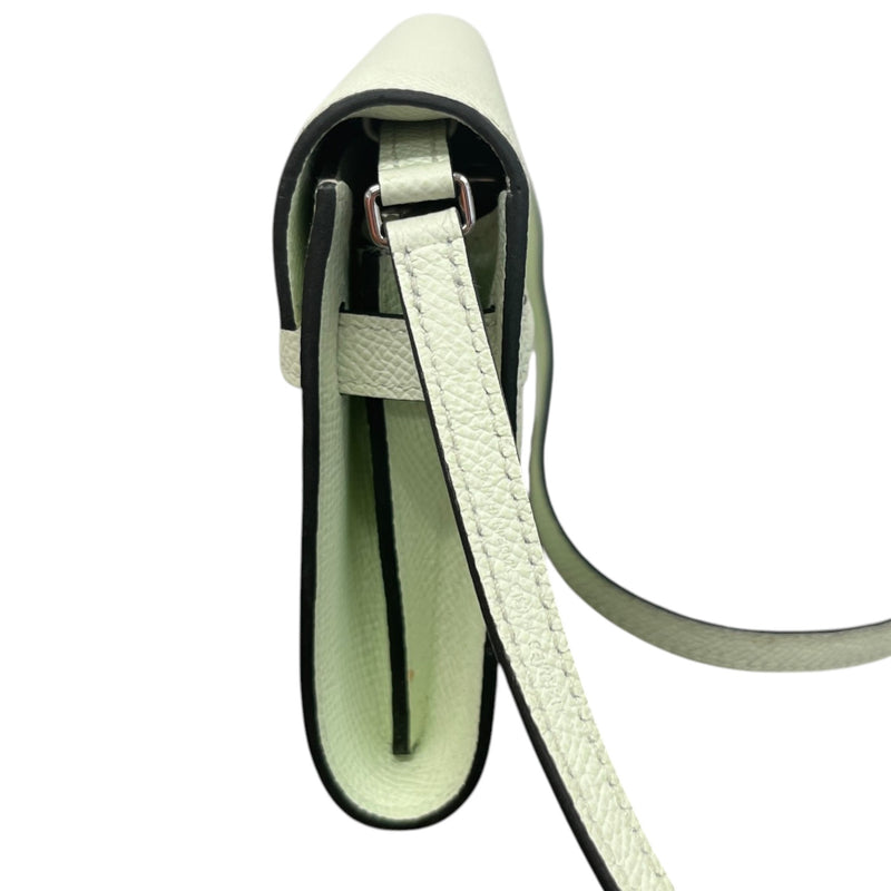 Women's Kelly To Go Epsom Vert Fizz PHW Clutch Green