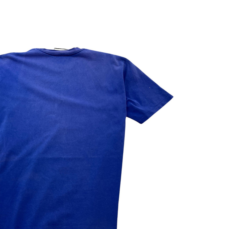 Men's Logo Print T-Shirt Blue Size XXXL