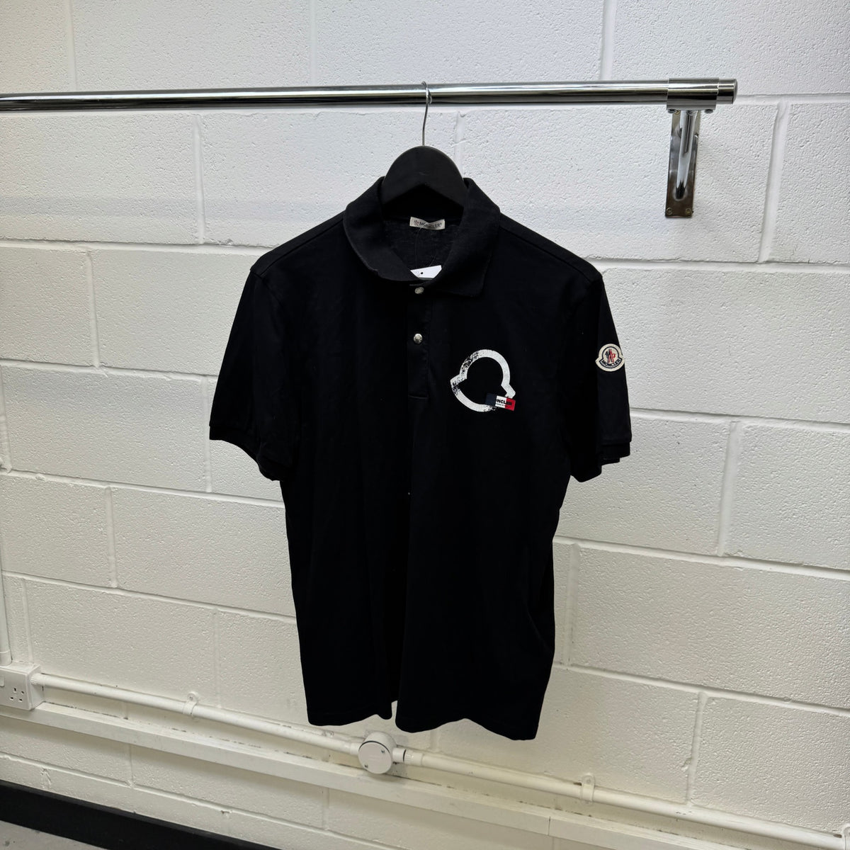 Men's SS Polo Shirt Black Size S - Photo 10