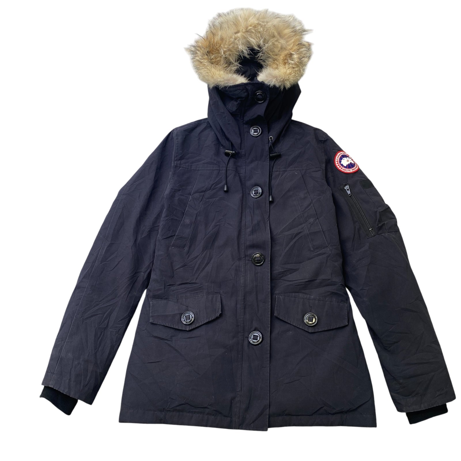 Women's Montebello Parka Down Jacket Navy Size S - Photo 1