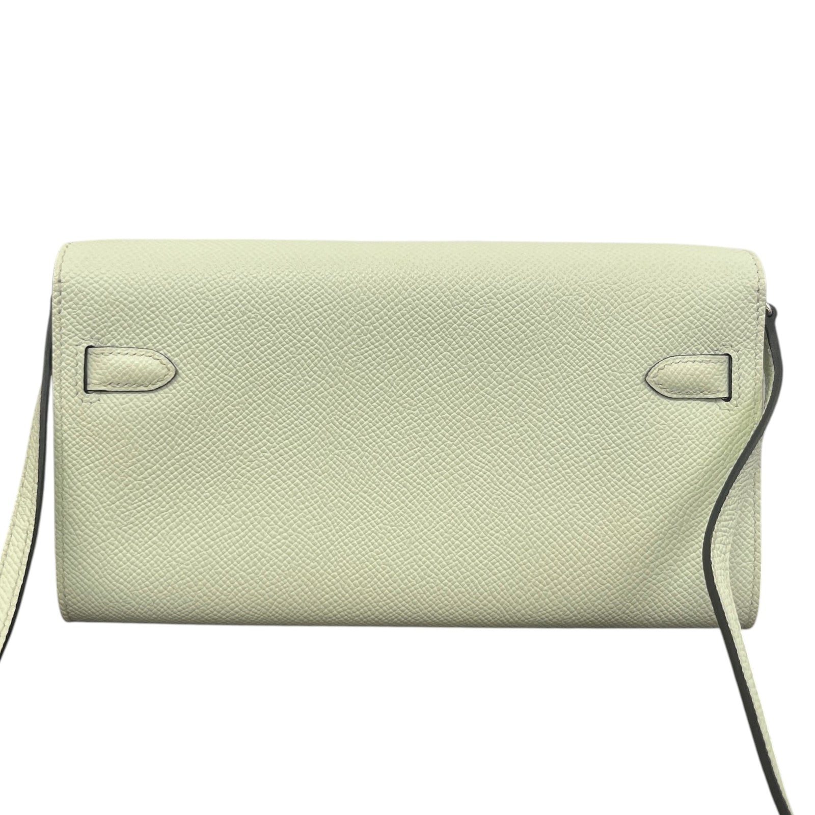 Women's Kelly To Go Epsom Vert Fizz PHW Clutch Green - Photo 3