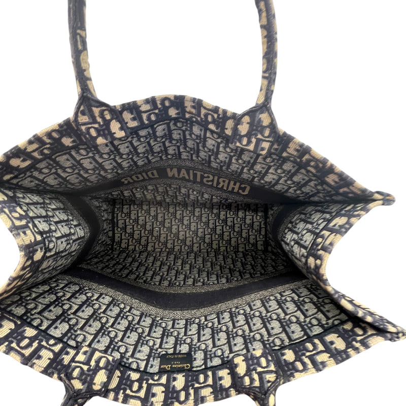 Women's Oblique Large Book Tote Handbag Navy