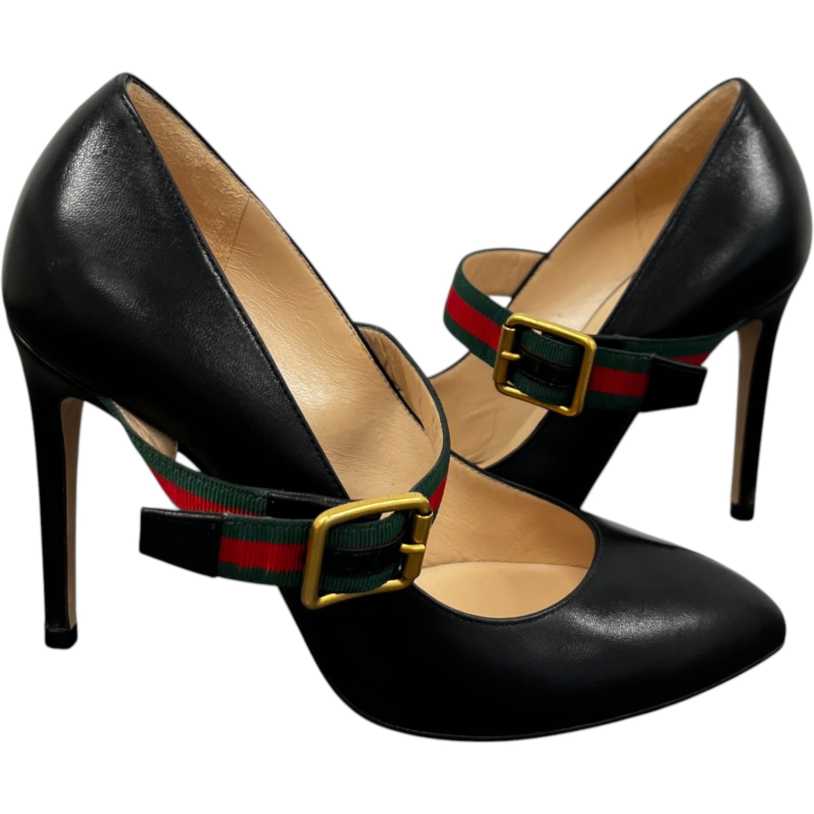 Women's Mary Jane Web Heels Black Size EU 36.5 / UK 3.5 - Photo 3
