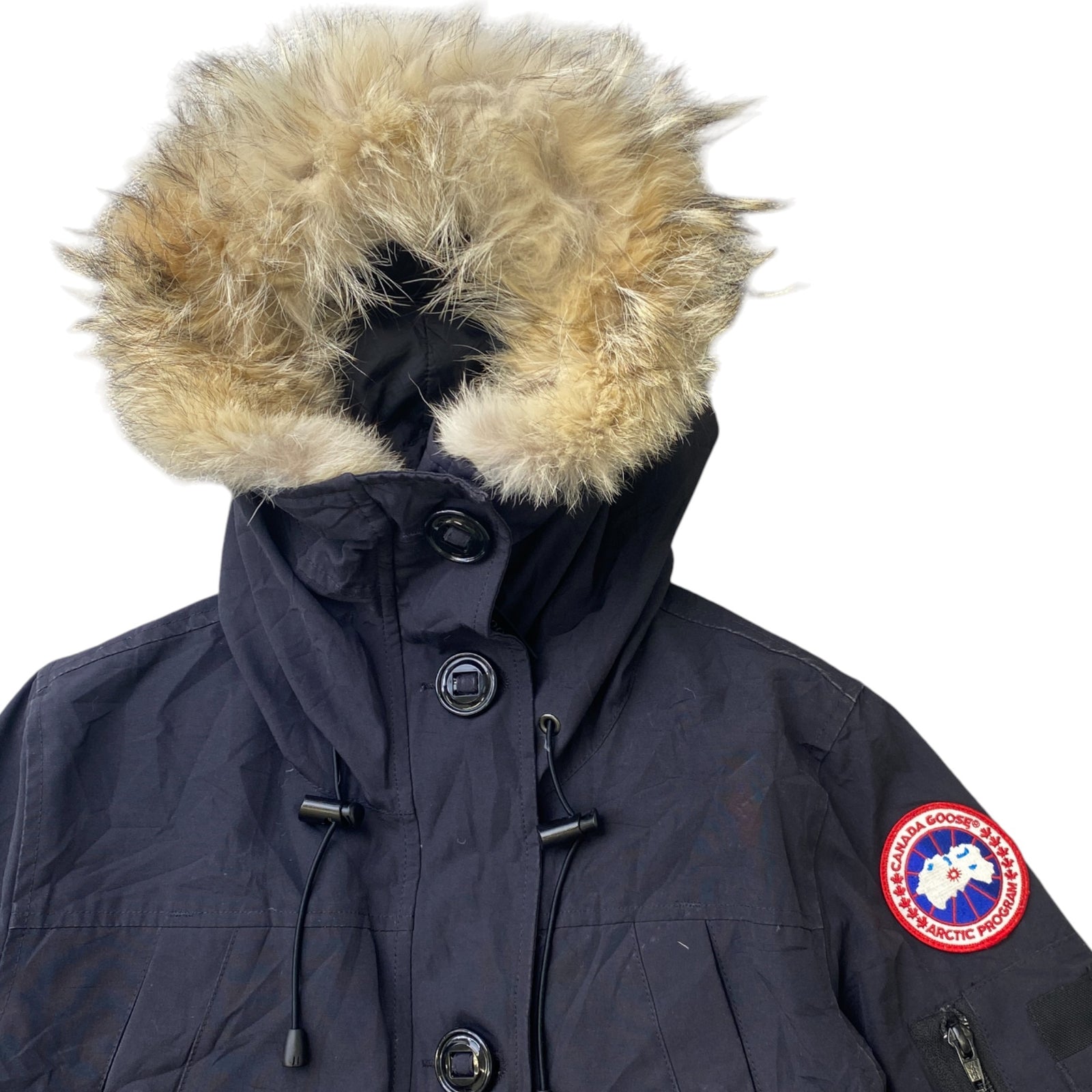 Women's Montebello Parka Down Jacket Navy Size S - Photo 5