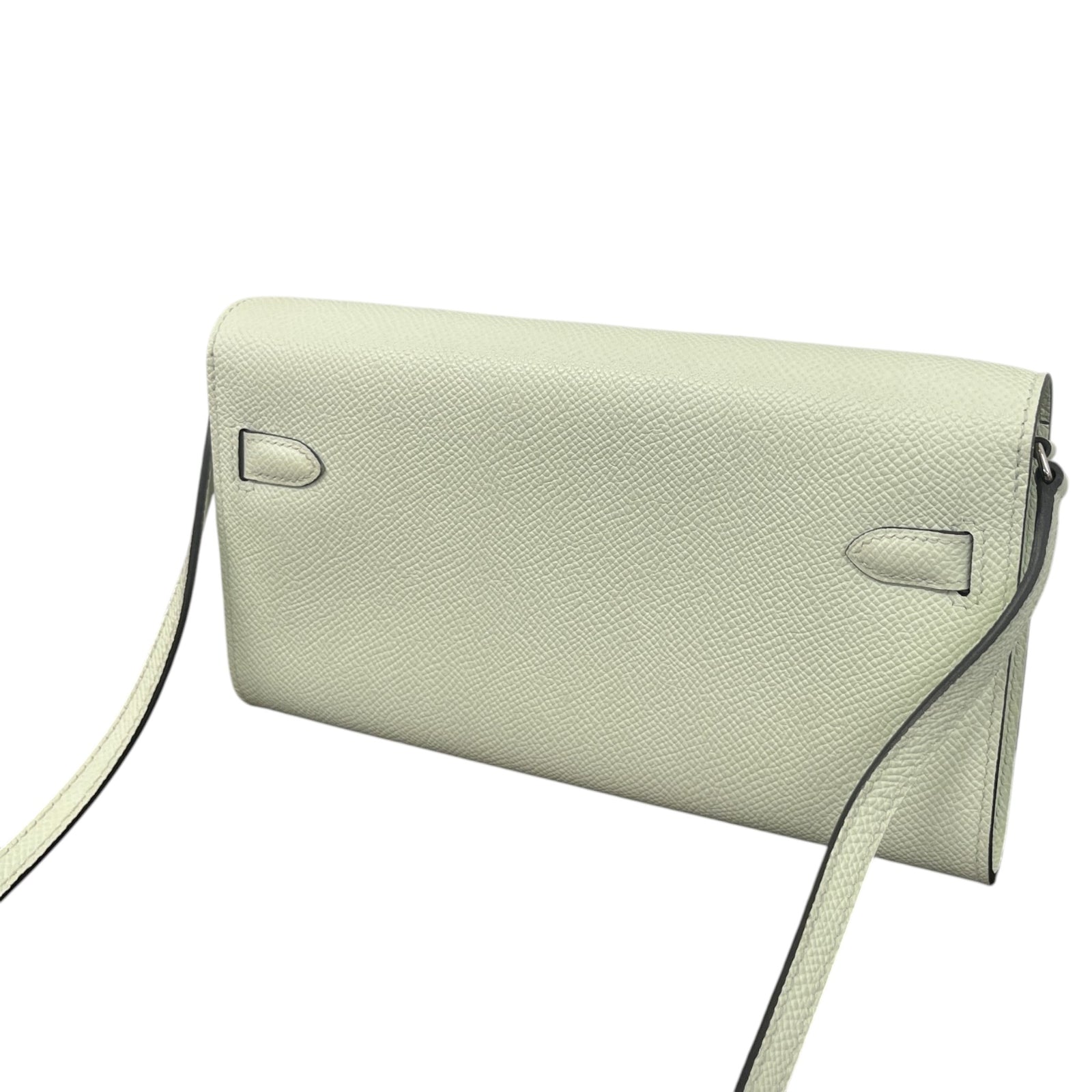 Women's Kelly To Go Epsom Vert Fizz PHW Clutch Green - Photo 9