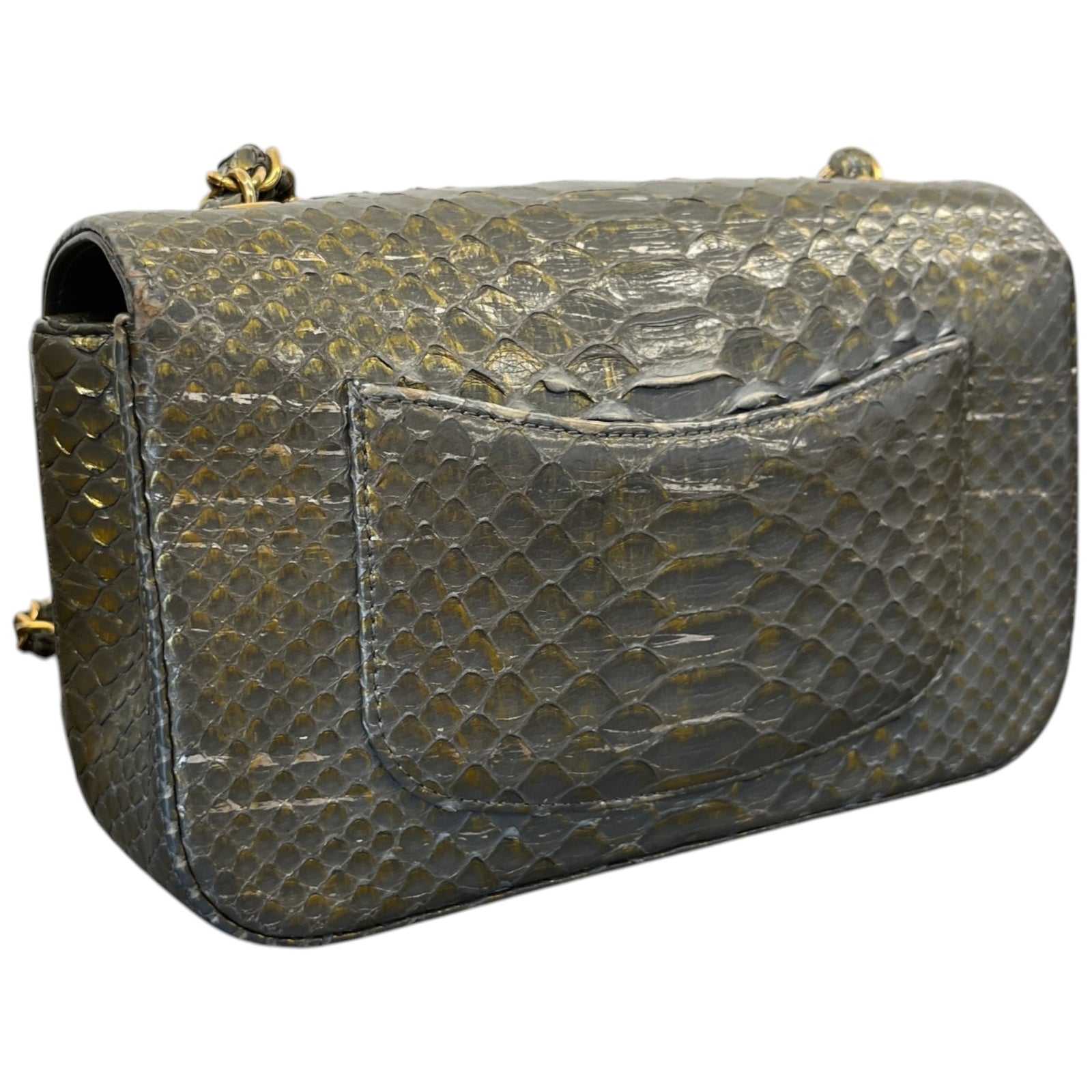 Women's Python Classic Flap Bag Grey - Photo 8