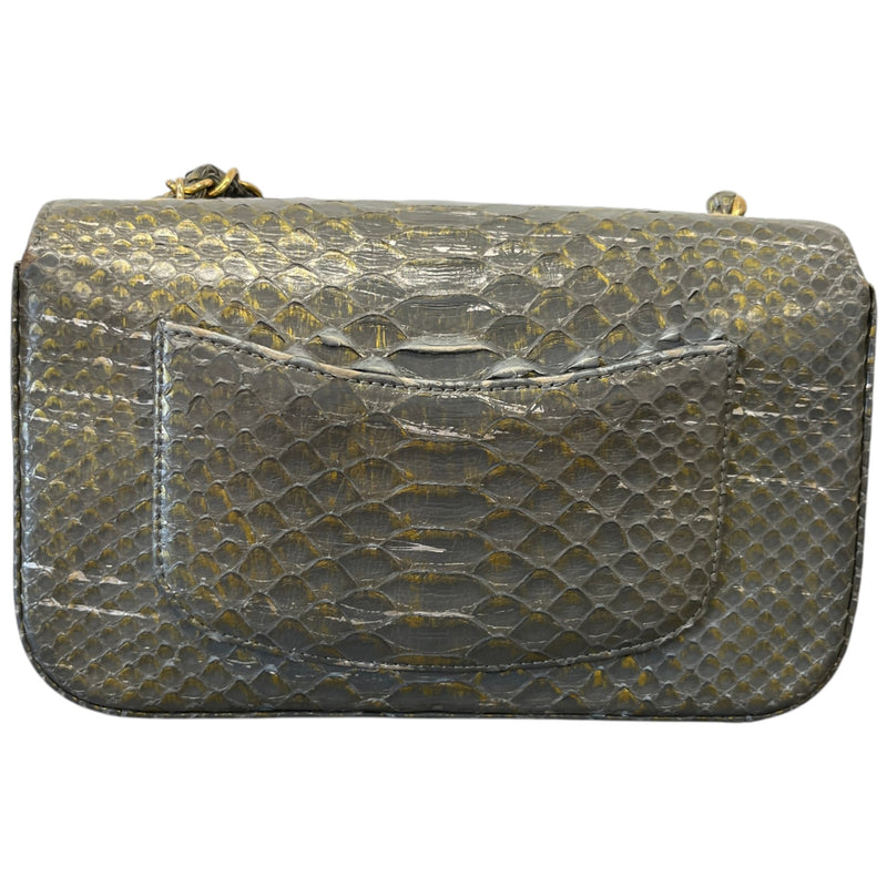 Women's Python Classic Flap Bag Grey