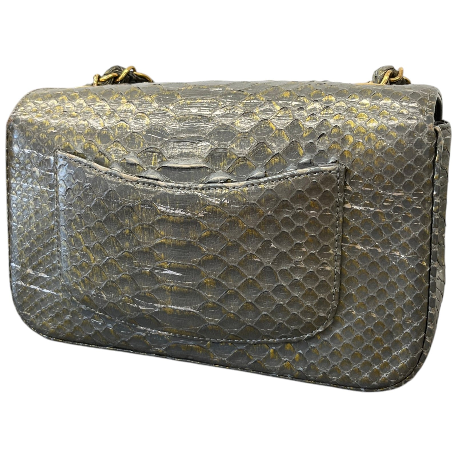 Women's Python Classic Flap Bag Grey - Photo 9