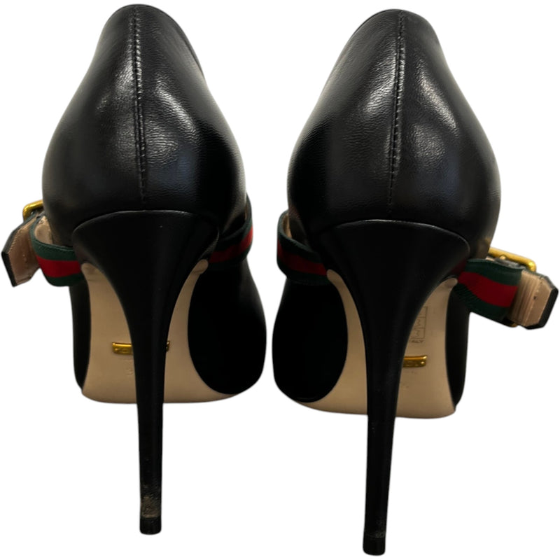 Women's Mary Jane Web Heels Black Size EU 36.5 / UK 3.5