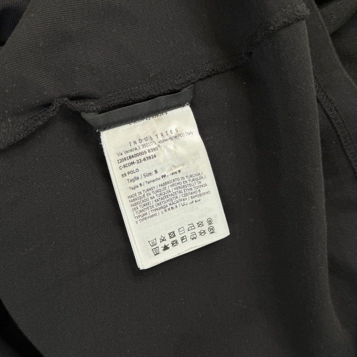 Men's SS Polo Shirt Black Size S - Photo 9