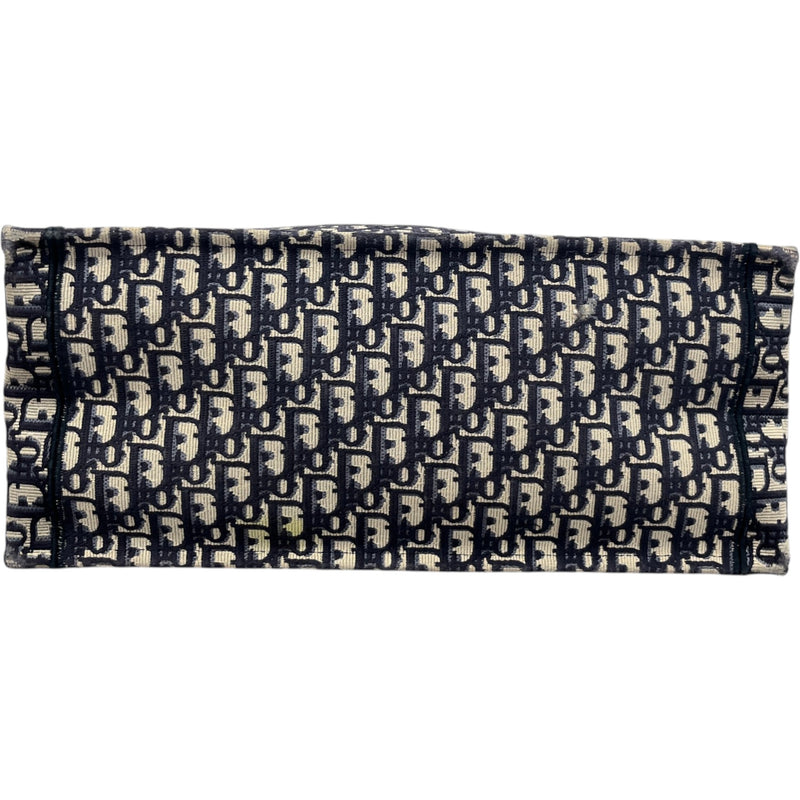 Women's Oblique Large Book Tote Handbag Navy