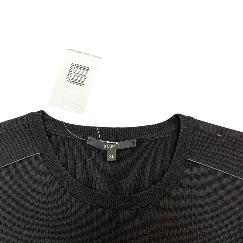 Men's Patch Logo Jumper Black Size XL