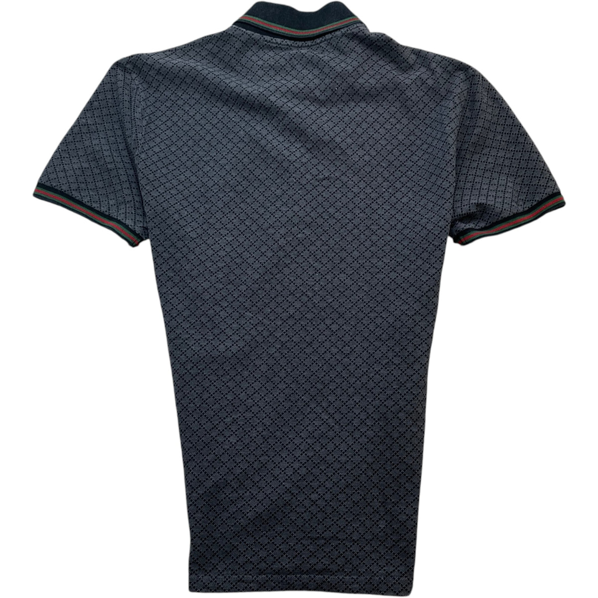 Men's Web Collar Polo Shirt Grey Size M - Photo 2