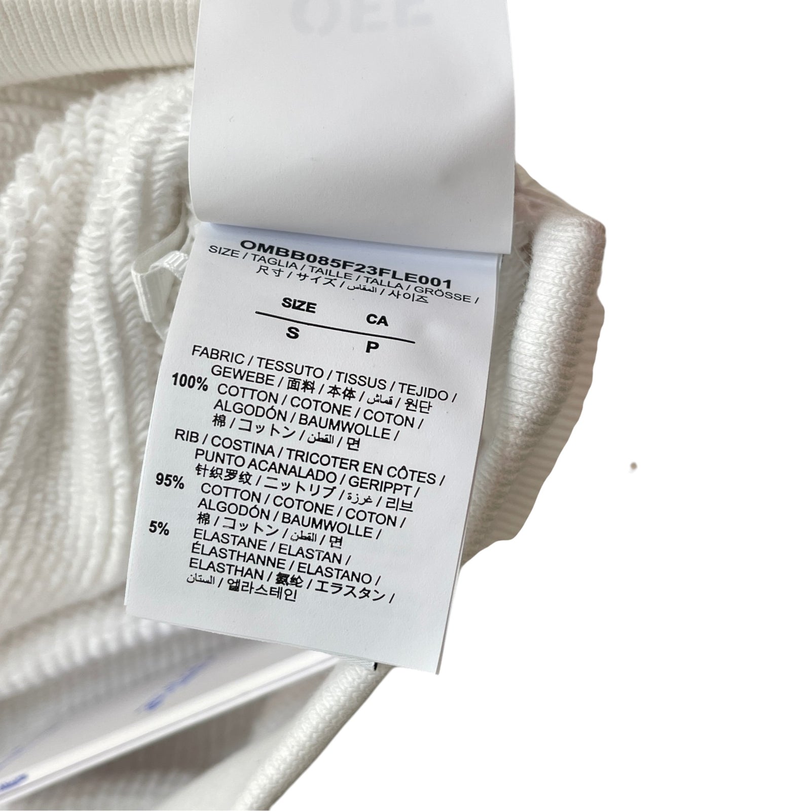 Men's Logo Print Hoodie White Size S - Photo 8