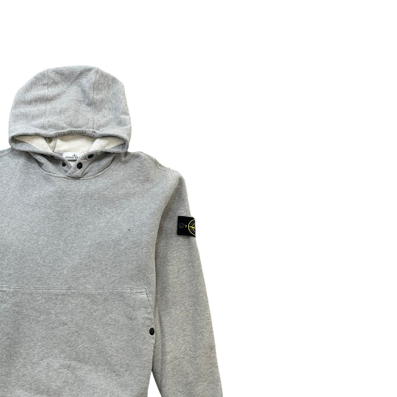 Men's Applique Logo Hoodie Grey Size XL