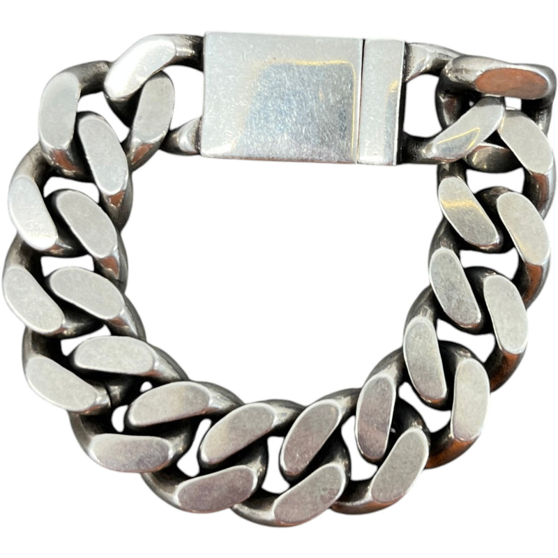 Men's Curb Chain Bracelet Silver