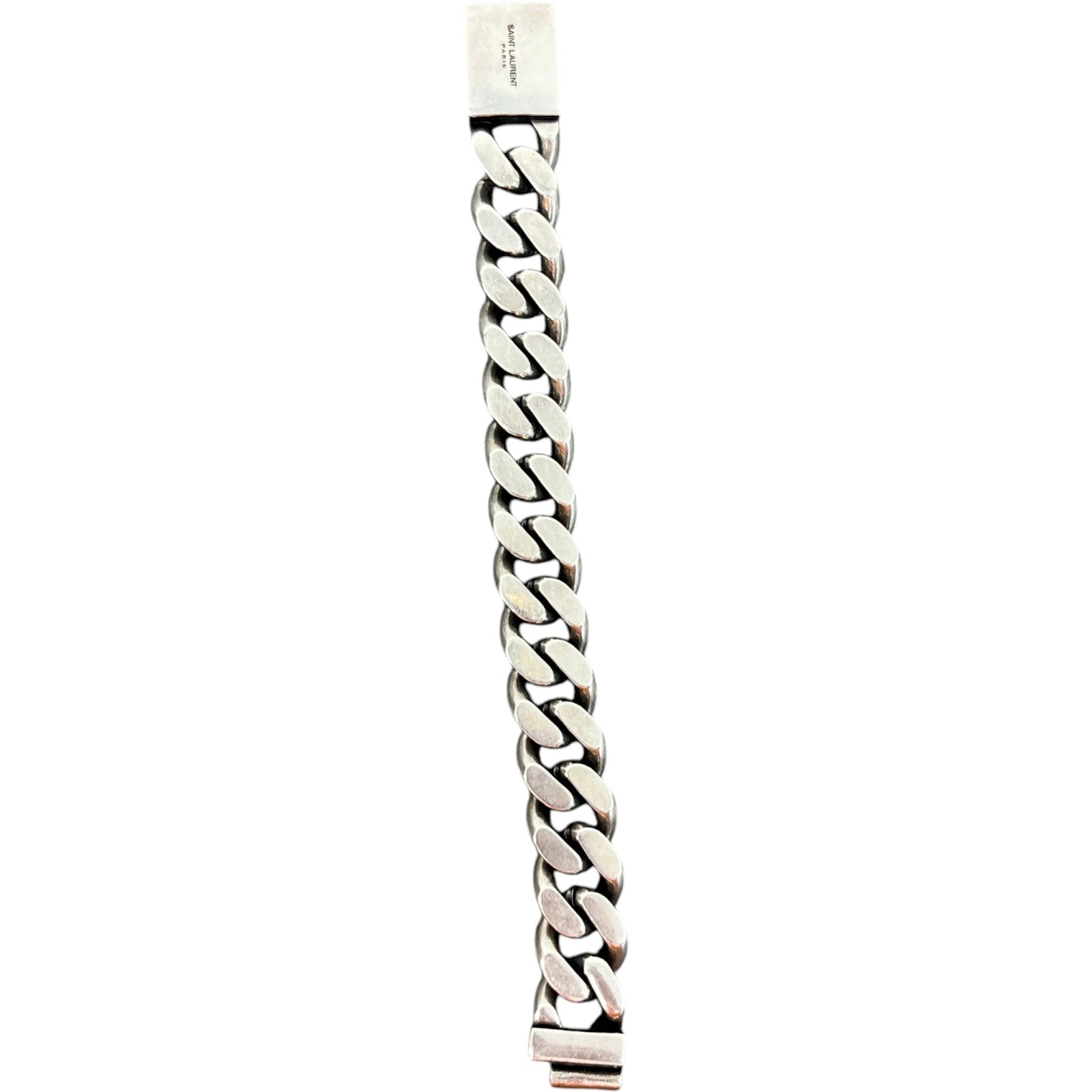 Men's Curb Chain Bracelet Silver - Photo 4