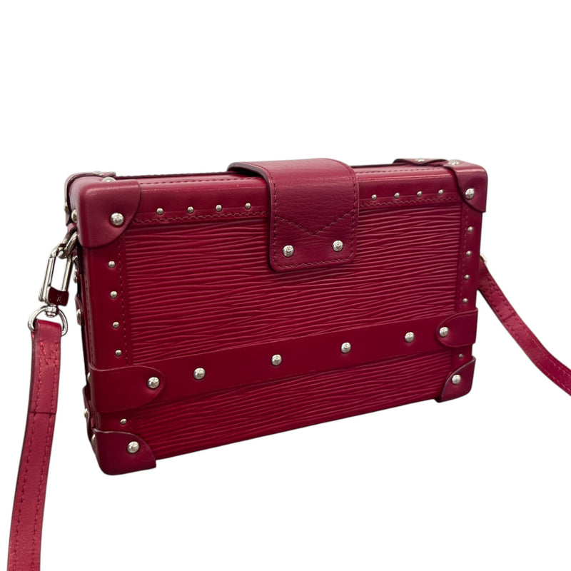 Women's Fuchsia Epi Petite Malle Trunk Bag Burgundy