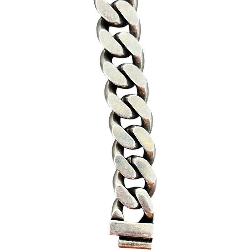 Men's Curb Chain Bracelet Silver