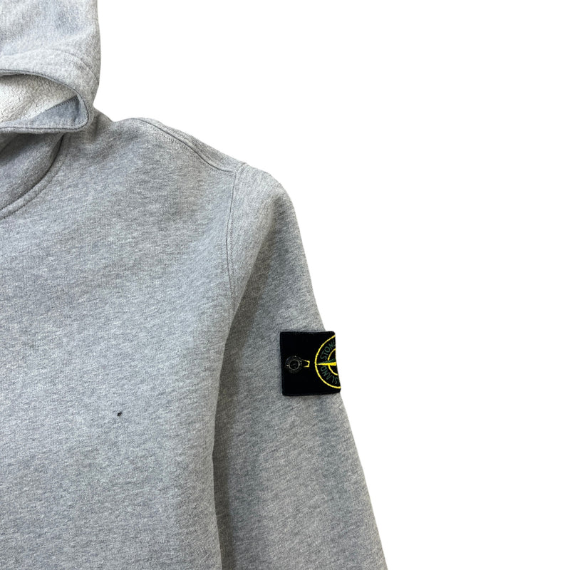 Men's Applique Logo Hoodie Grey Size XL