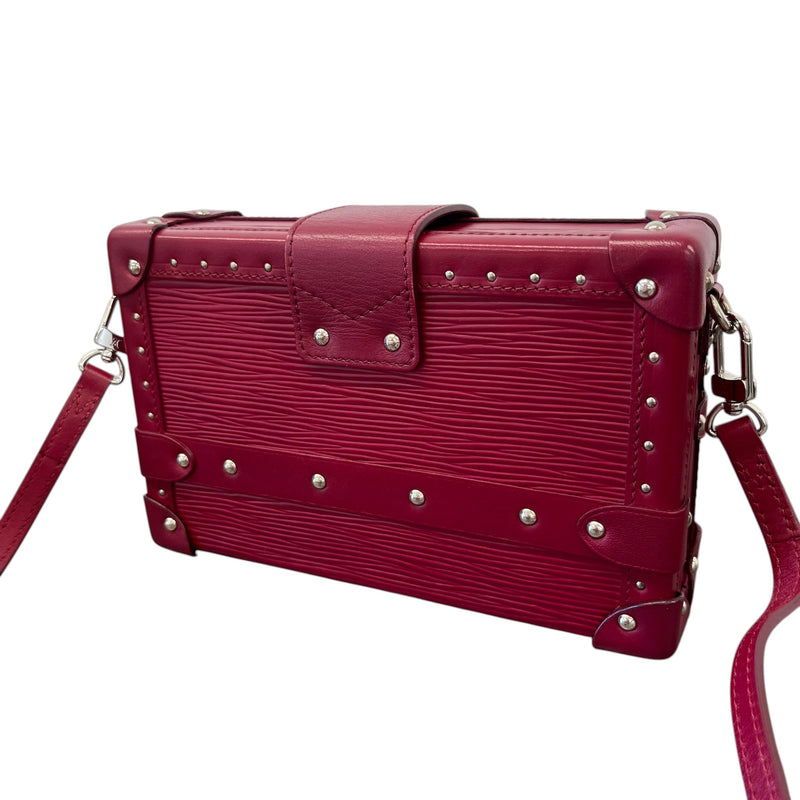 Women's Fuchsia Epi Petite Malle Trunk Bag Burgundy