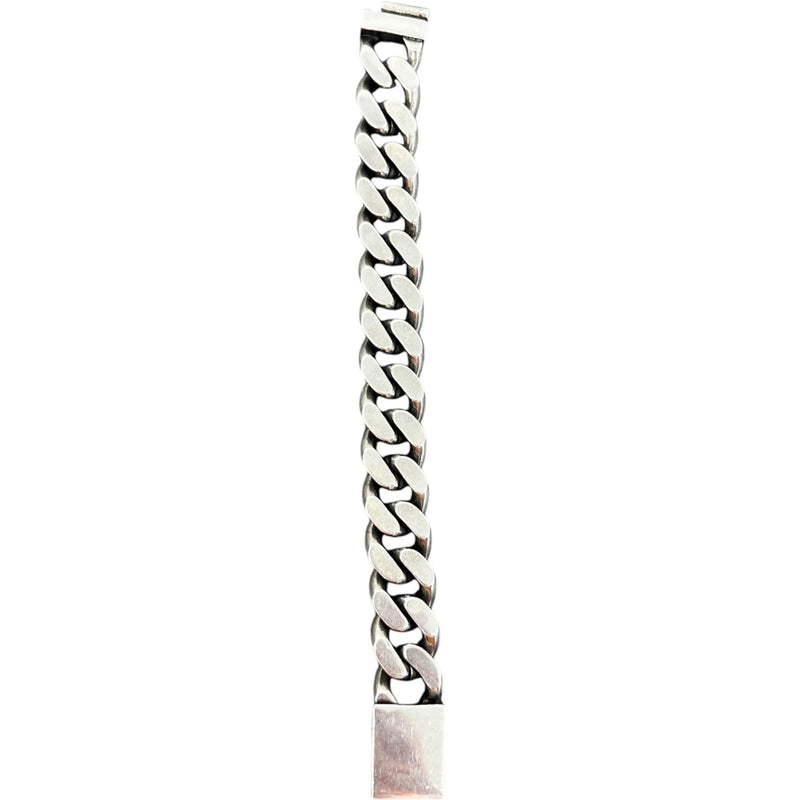 Men's Curb Chain Bracelet Silver
