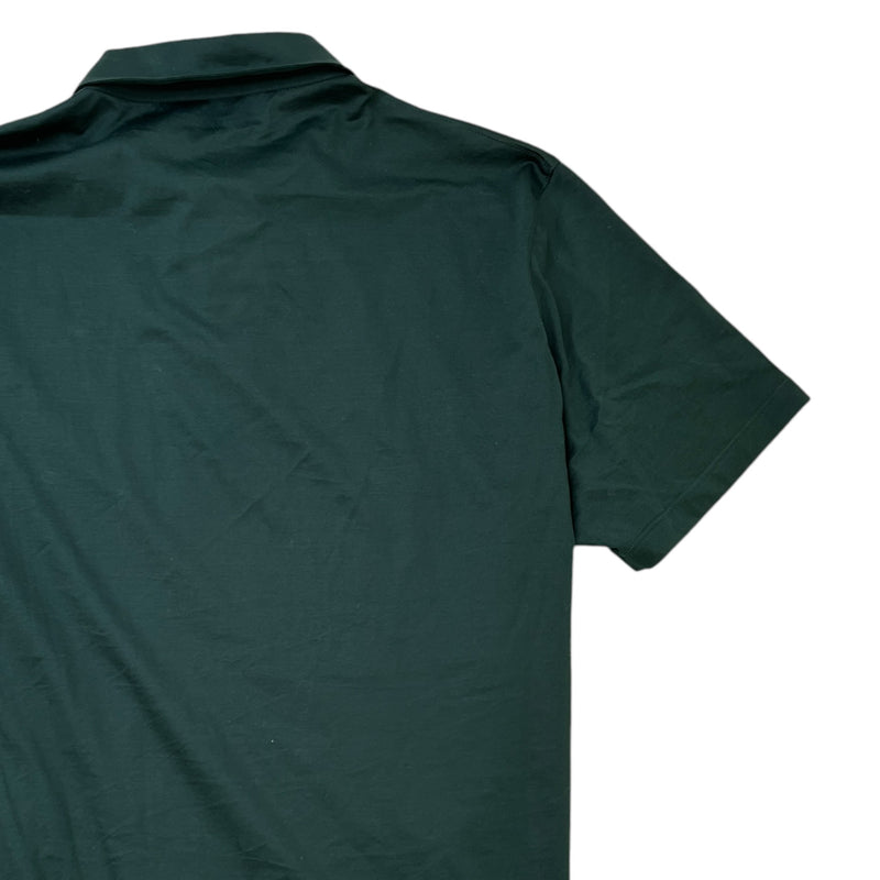Men's Embroidered Logo Polo Shirt Green Size XXXL