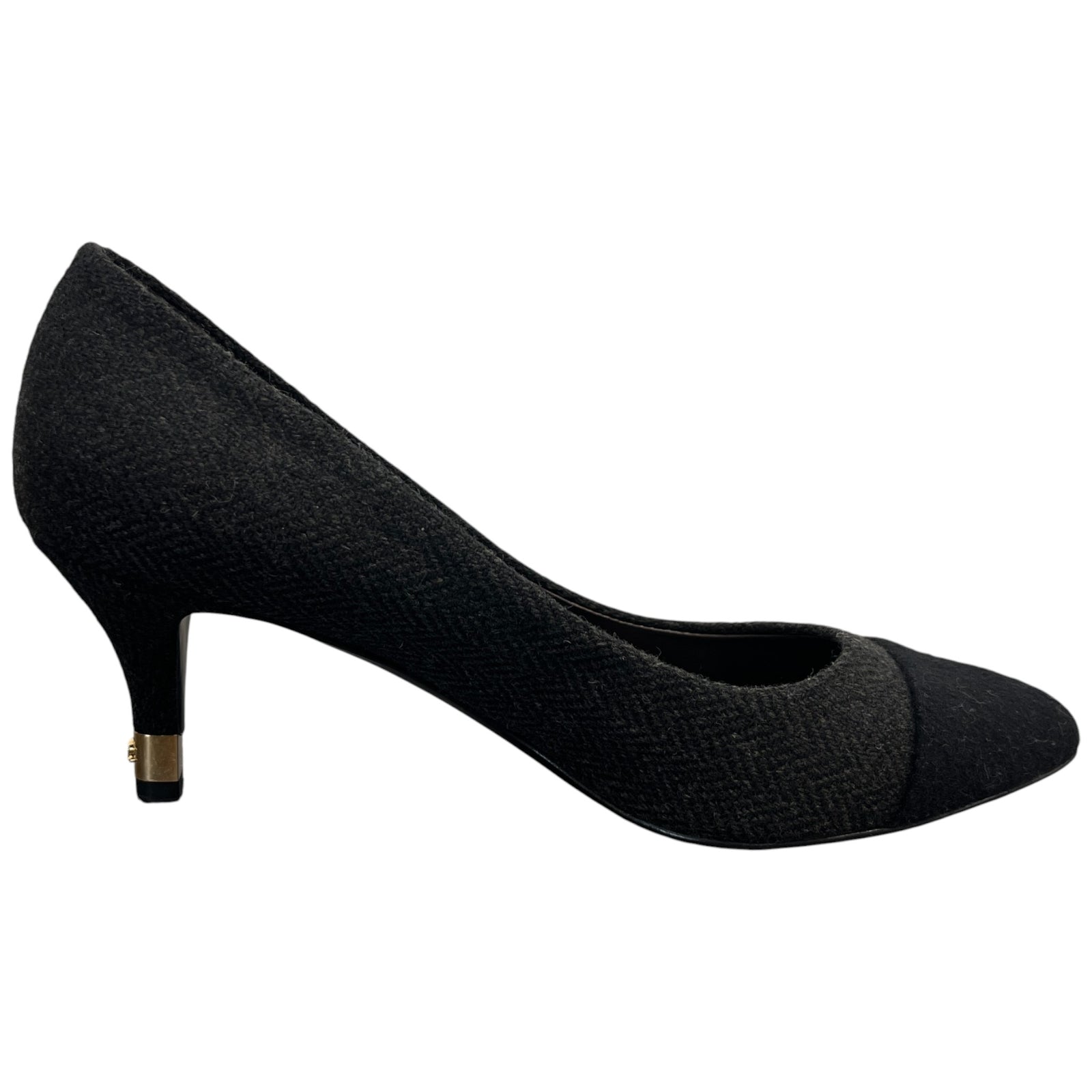 Women's Cap Toe Kitten Heels Black Size EU 36 / UK 3 - Photo 4