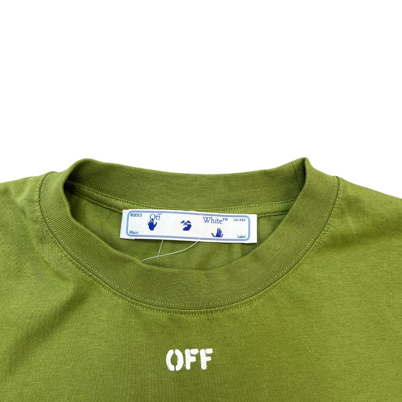 Men's Logo Print T-Shirt Green Size S