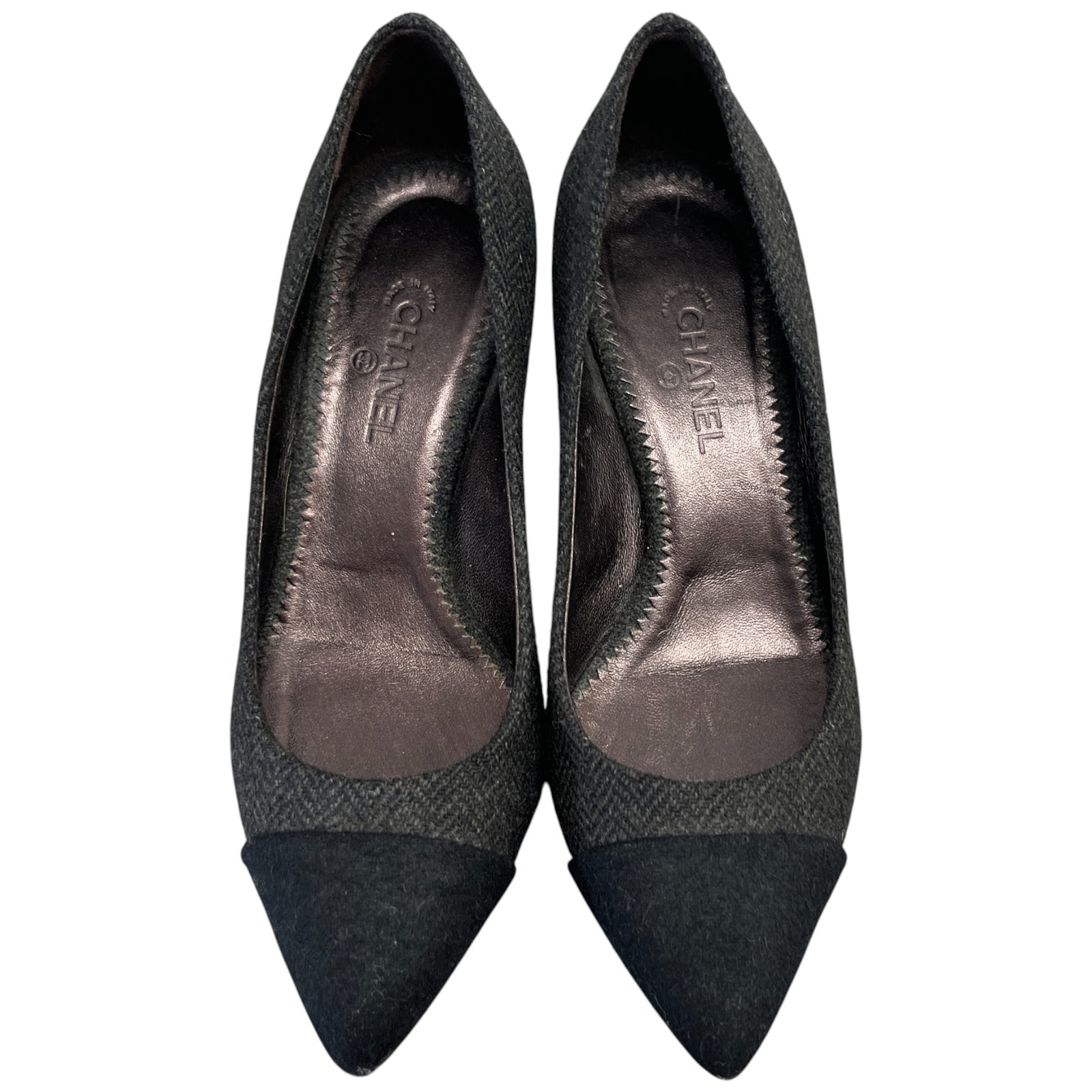 Women's Cap Toe Kitten Heels Black Size EU 36 / UK 3 - Photo 6