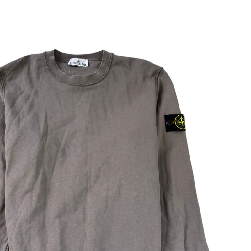 Men's Applique Logo Sweatshirt Brown Size XL
