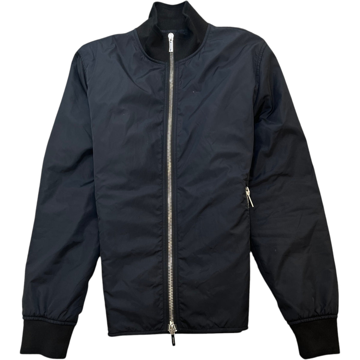 Men's Nylon Zip Up Windbreaker Black Size XL - Photo 1