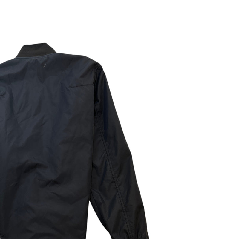 Men's Nylon Zip Up Windbreaker Black Size XL