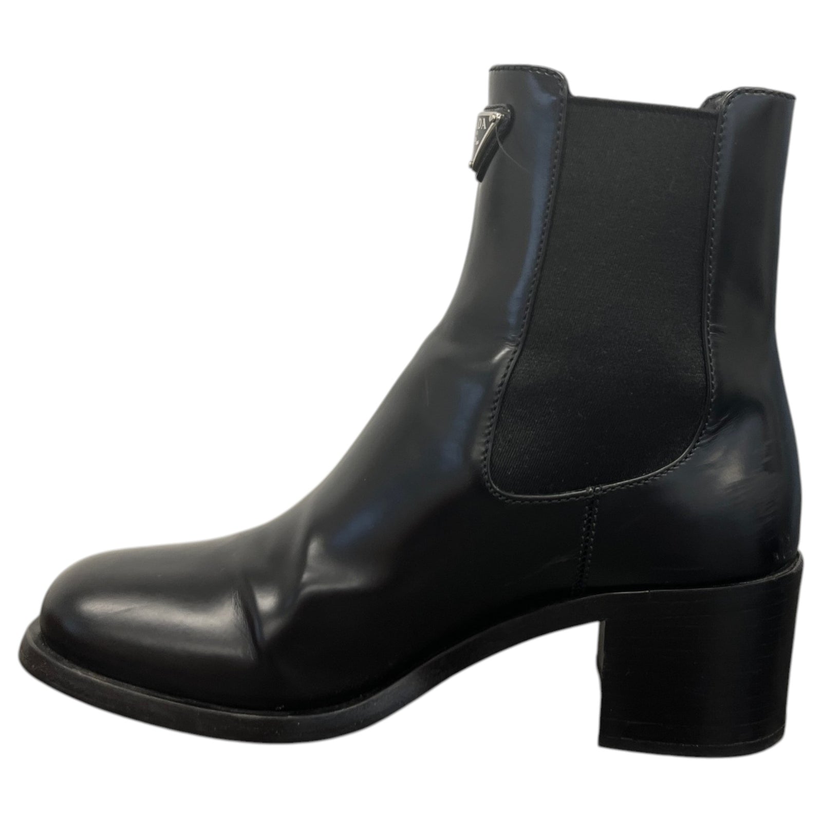 Women's Enameled Plaque Logo Boots Black Size UK 4 / EU 37 - Photo 2