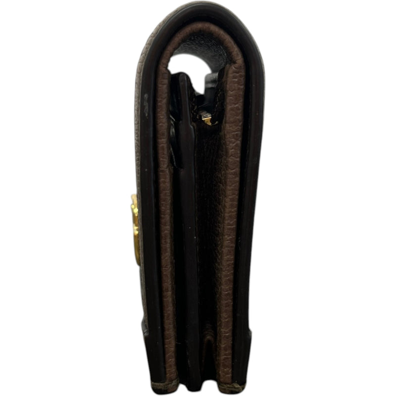 Men's Ophidia Gg Card Case Wallet Brown