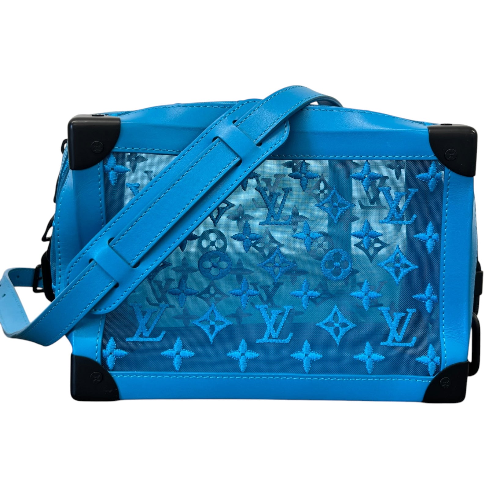 Men's Monogram Mesh Soft Trunk Bag Blue - Photo 1