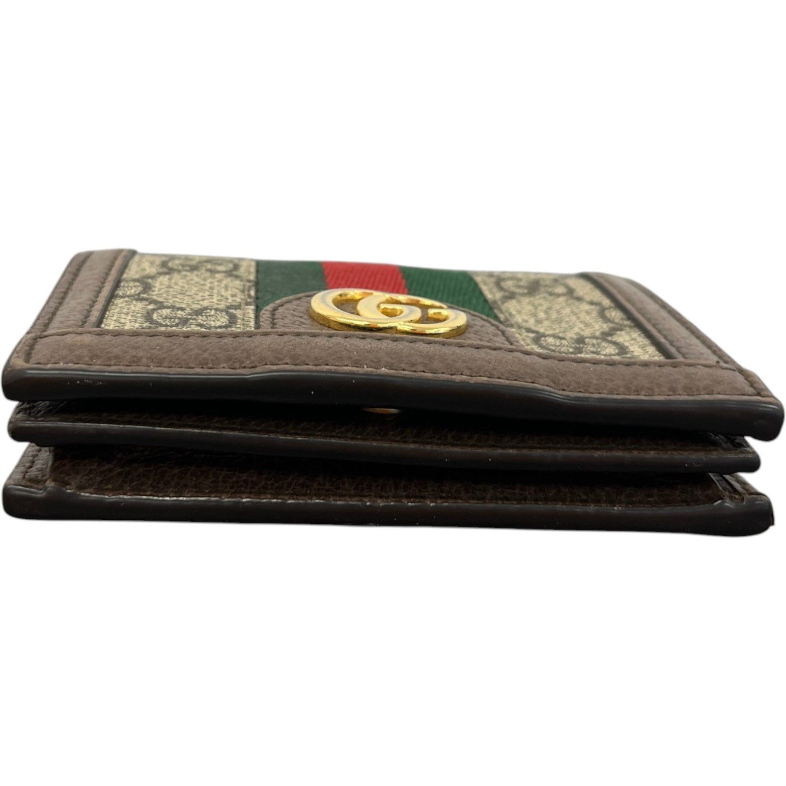 Men's Ophidia Gg Card Case Wallet Brown - Photo 9