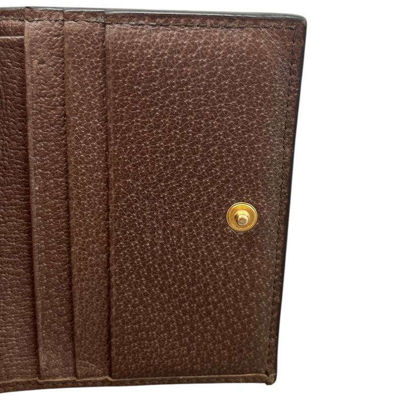 Men's Ophidia Gg Card Case Wallet Brown
