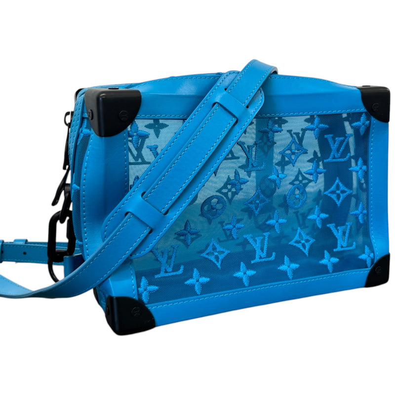 Men's Monogram Mesh Soft Trunk Bag Blue