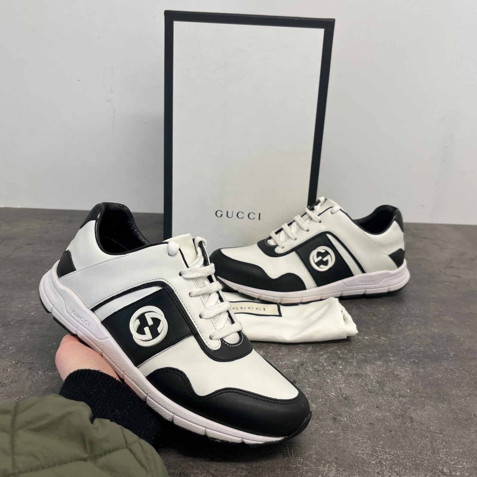 Women's Interlocking G Low Trainers White Size EU 37 / UK 4 - Photo 12