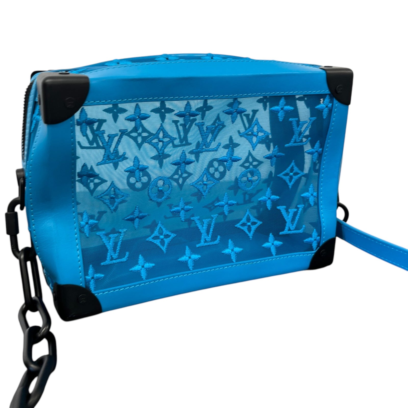 Men's Monogram Mesh Soft Trunk Bag Blue - Photo 9