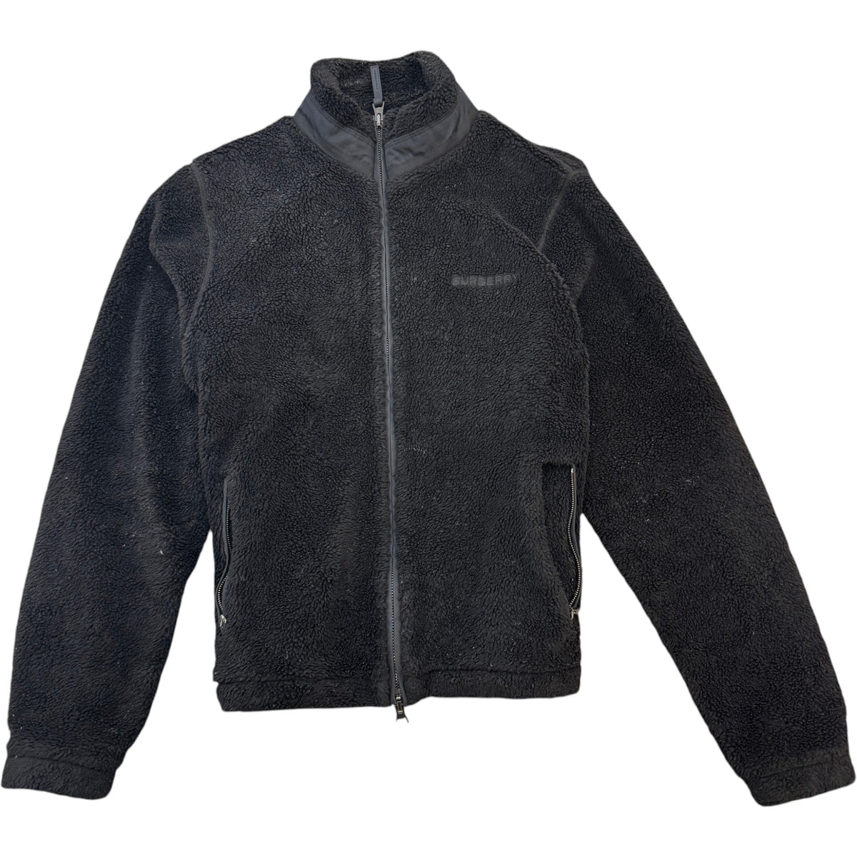 Men's Embroidered Logo Fleece Jacket Black Size L - Photo 1