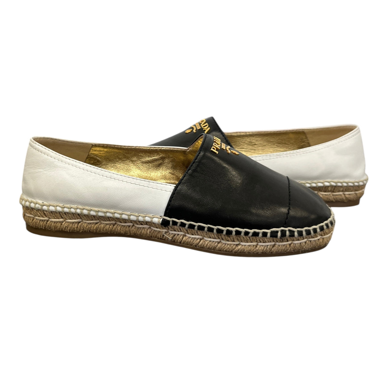 Women's Leather Logo Espadrilles Black Size UK 3.5 / EU 36.5 - Photo 3