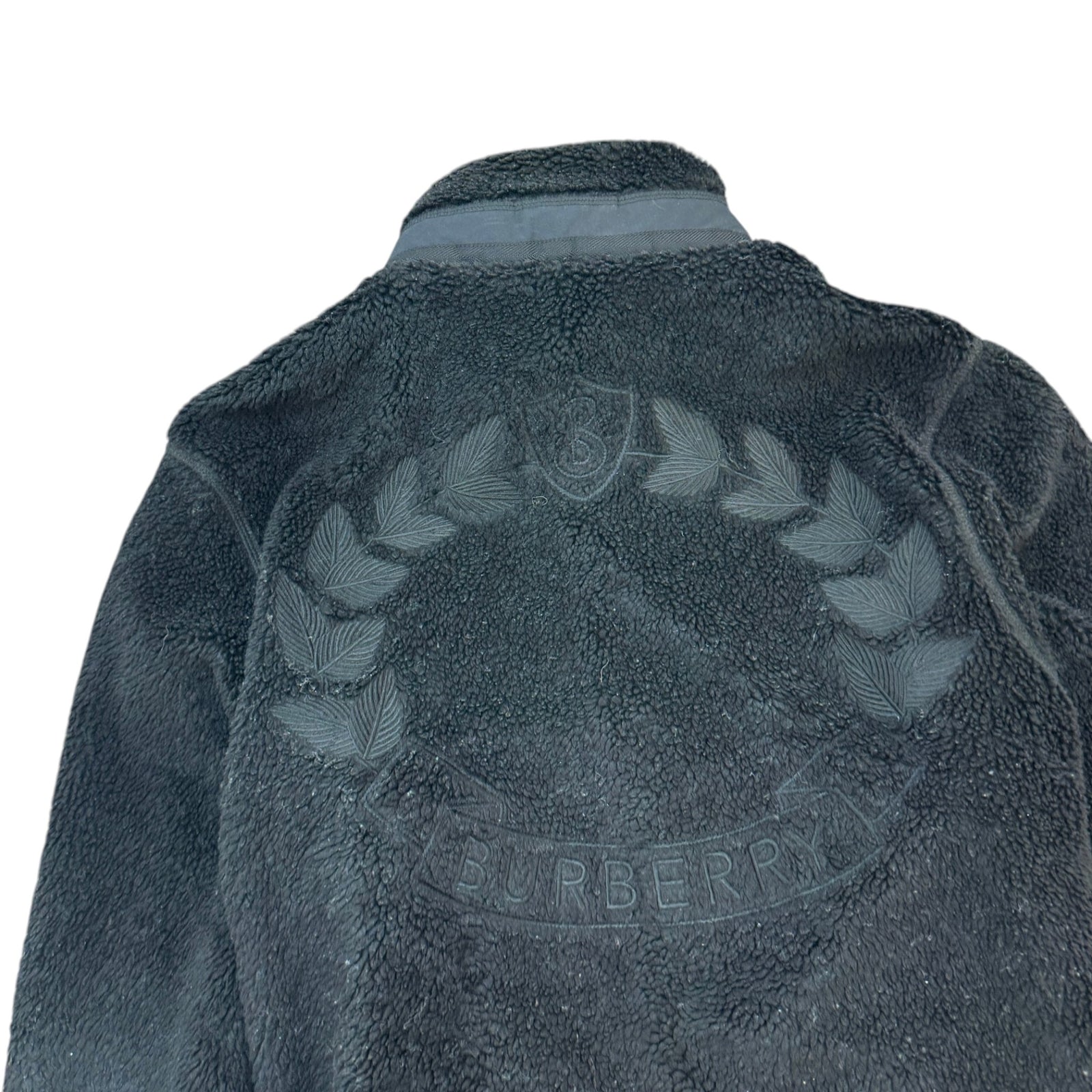 Men's Embroidered Logo Fleece Jacket Black Size L - Photo 7