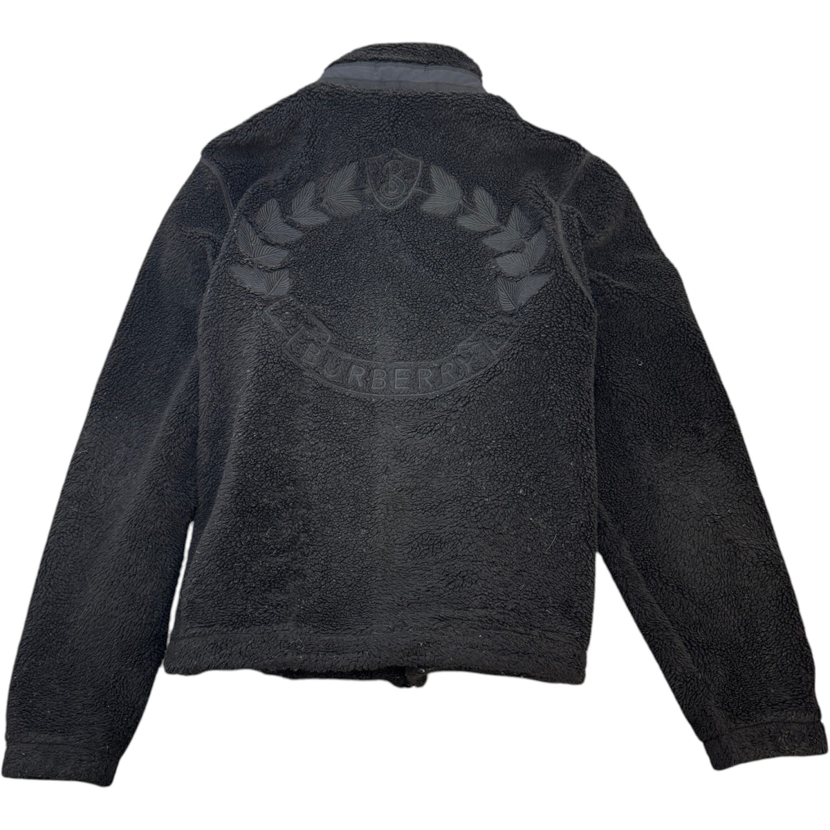 Men's Embroidered Logo Fleece Jacket Black Size L - Photo 2