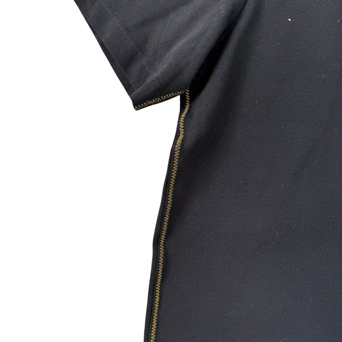 Men's Logo Patch Polo Shirt Black Size S - Photo 8