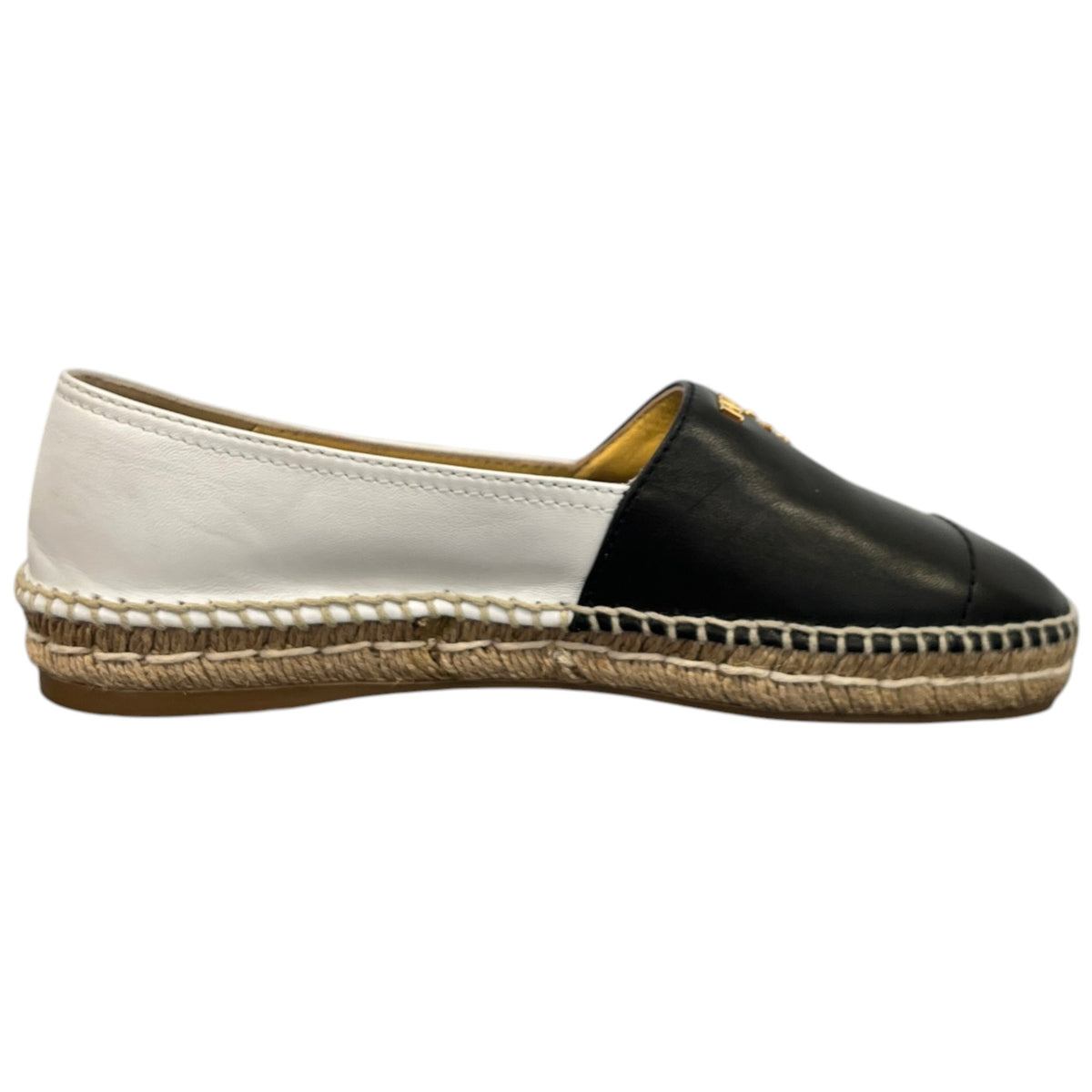 Women's Leather Logo Espadrilles Black Size UK 3.5 / EU 36.5 - Photo 4