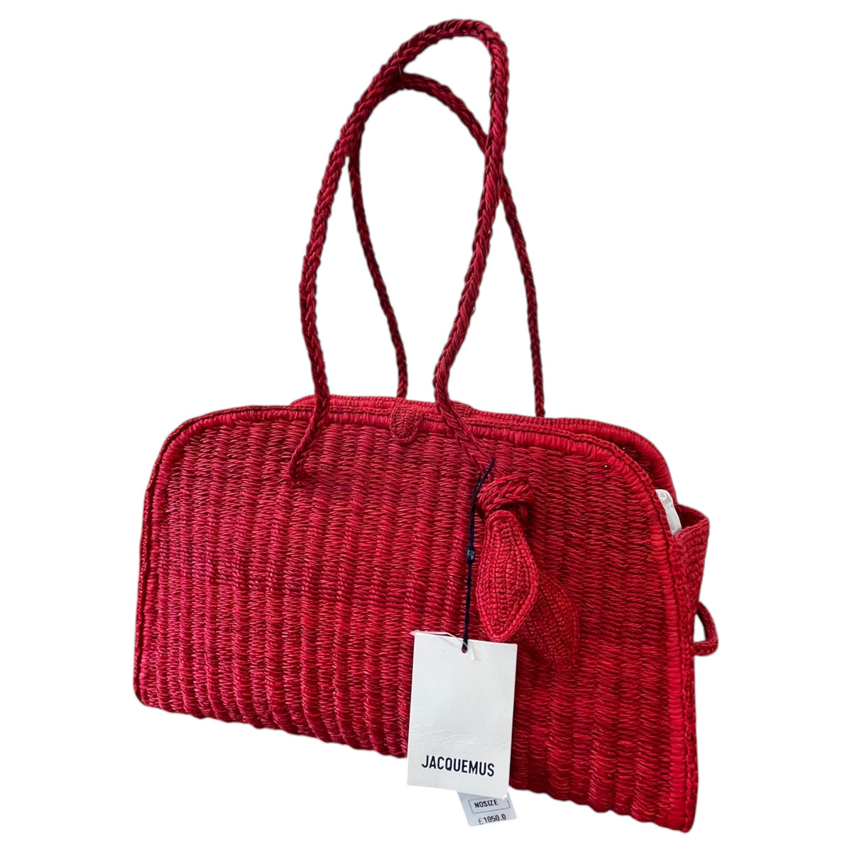 Women's The Raffia Turismo Handbag Red - Photo 4