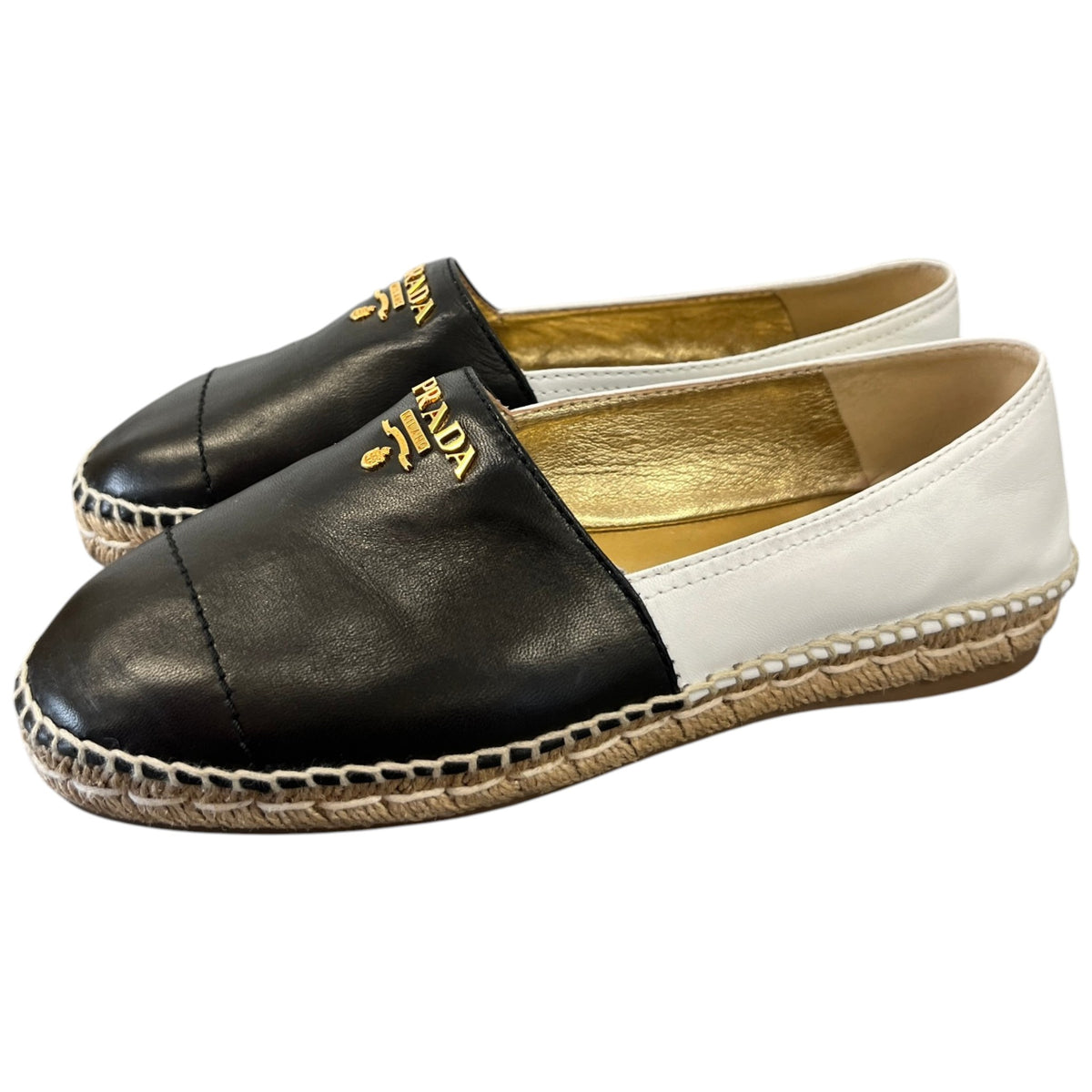 Women's Leather Logo Espadrilles Black Size UK 3.5 / EU 36.5 - Photo 9