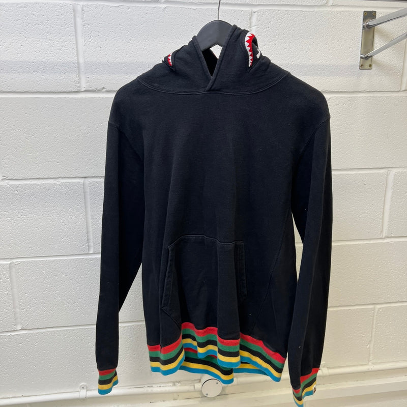 Men's Embroidered Logo Hoodie Black Size L